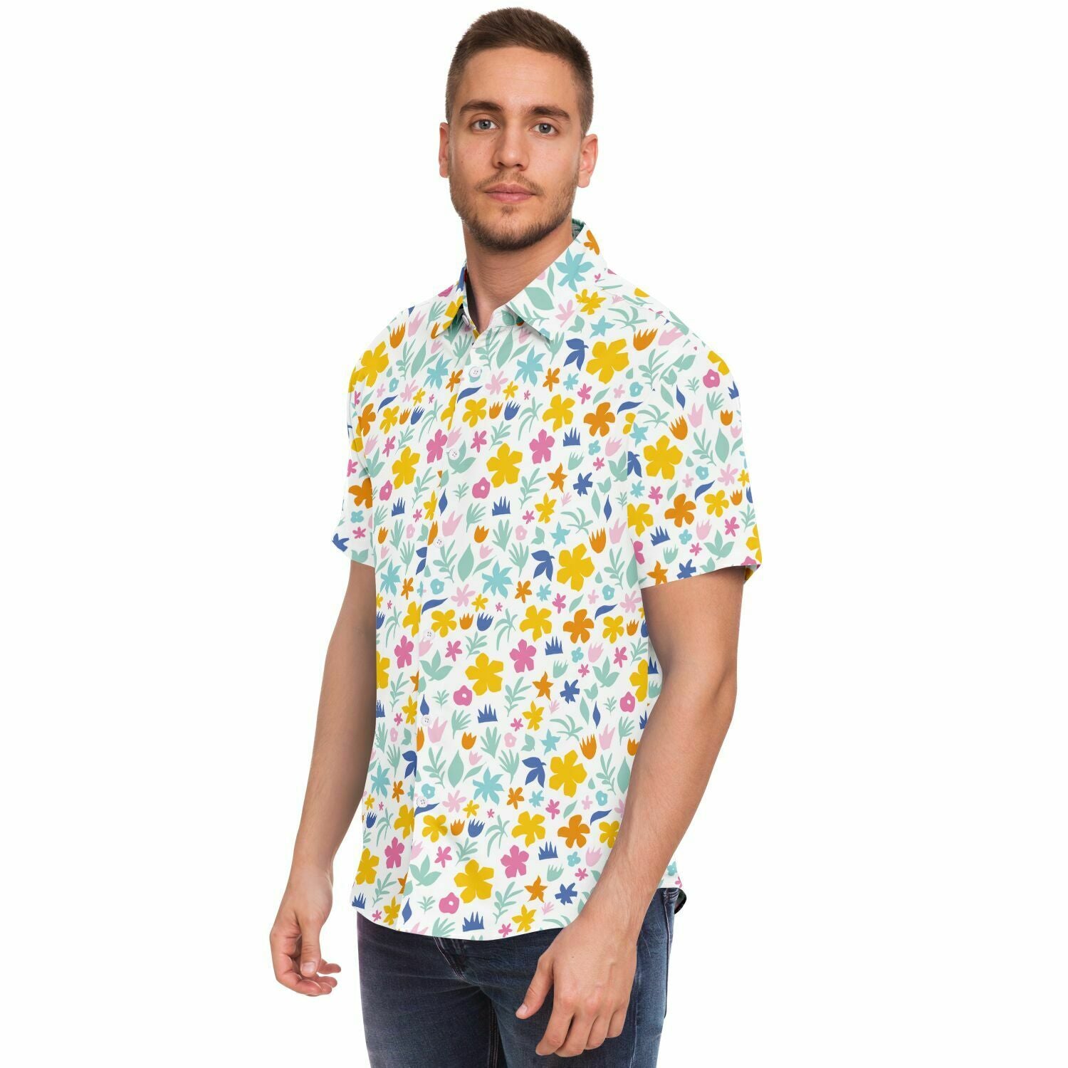 chemise à fleurs pour les hommes