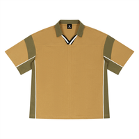 Polo Boxy Colorblock Rouge et Marine — Streetwear Belge