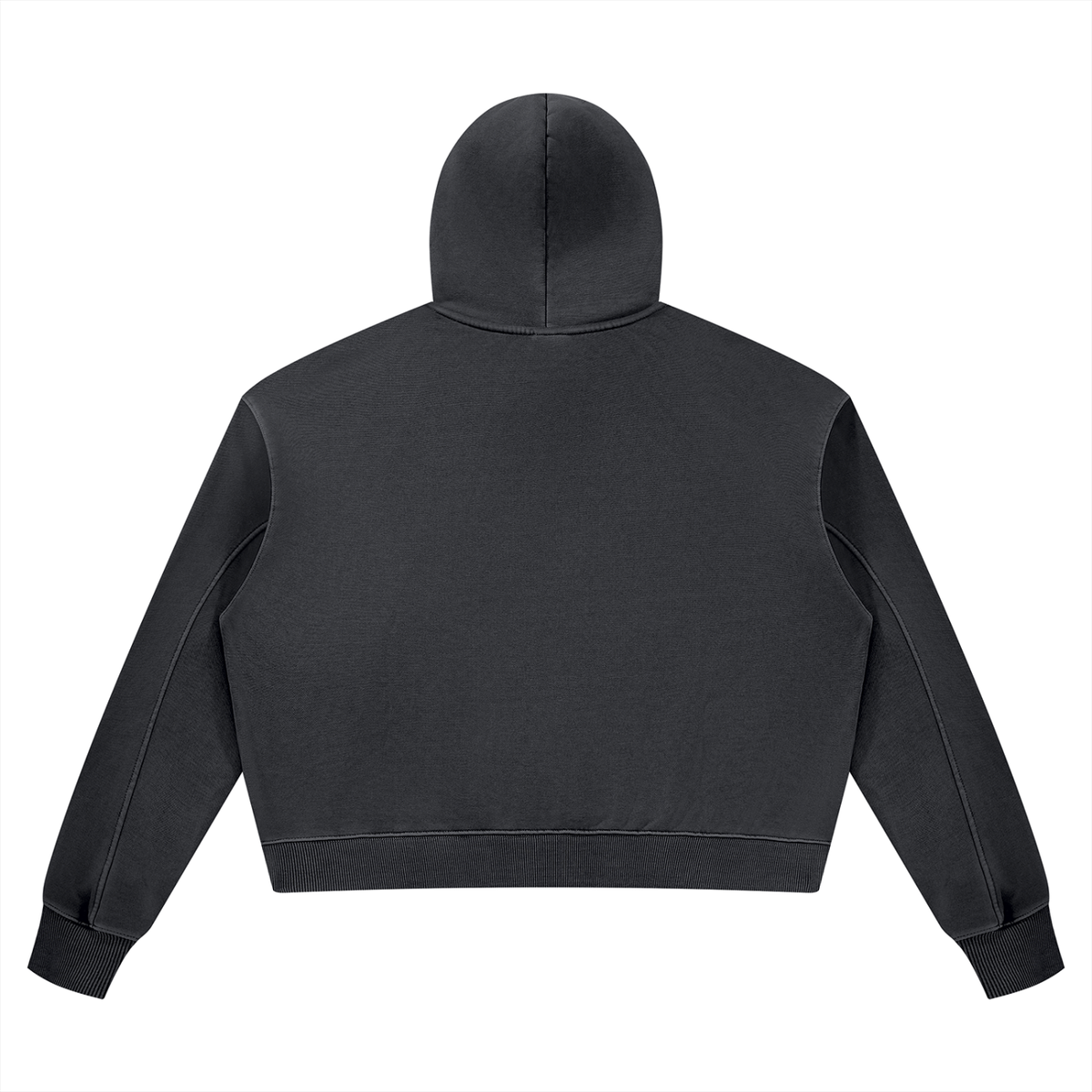 Dos du hoodie femme délavé vintage noir délavé