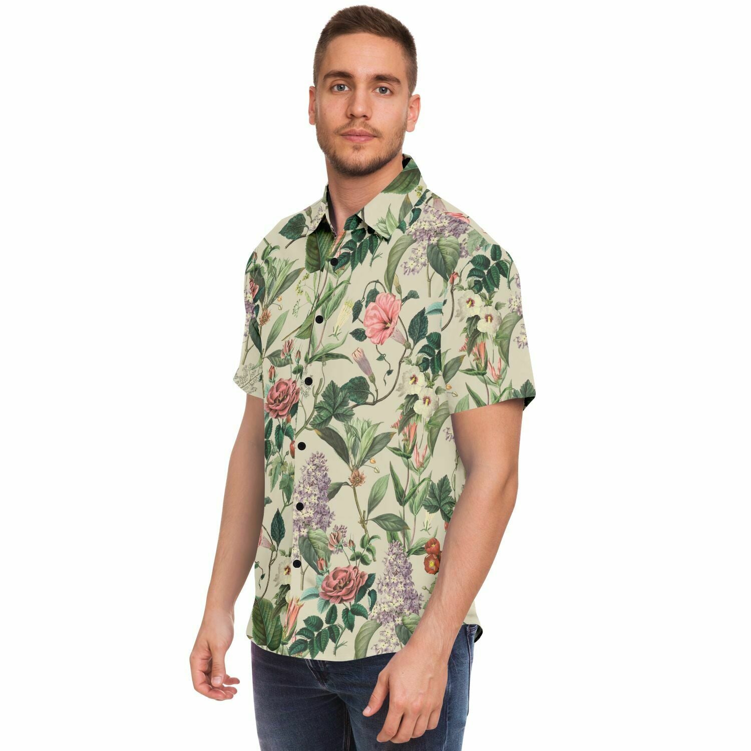 chemise élégante à fleurs pour homme