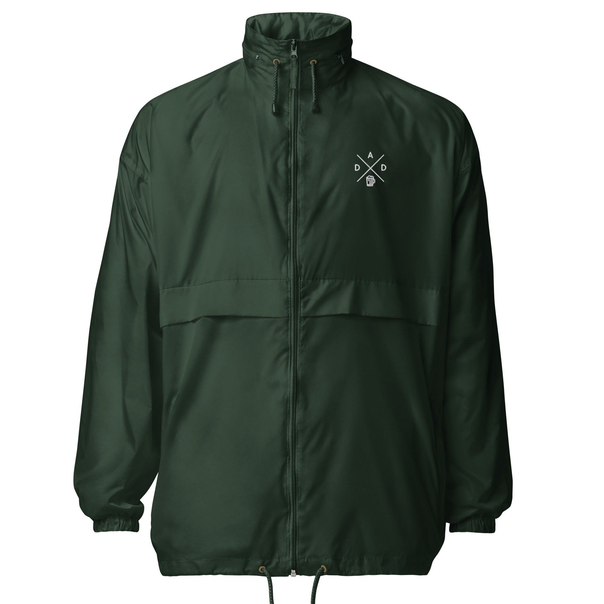 Veste K-way DAD vert forêt style rétro - vue de face