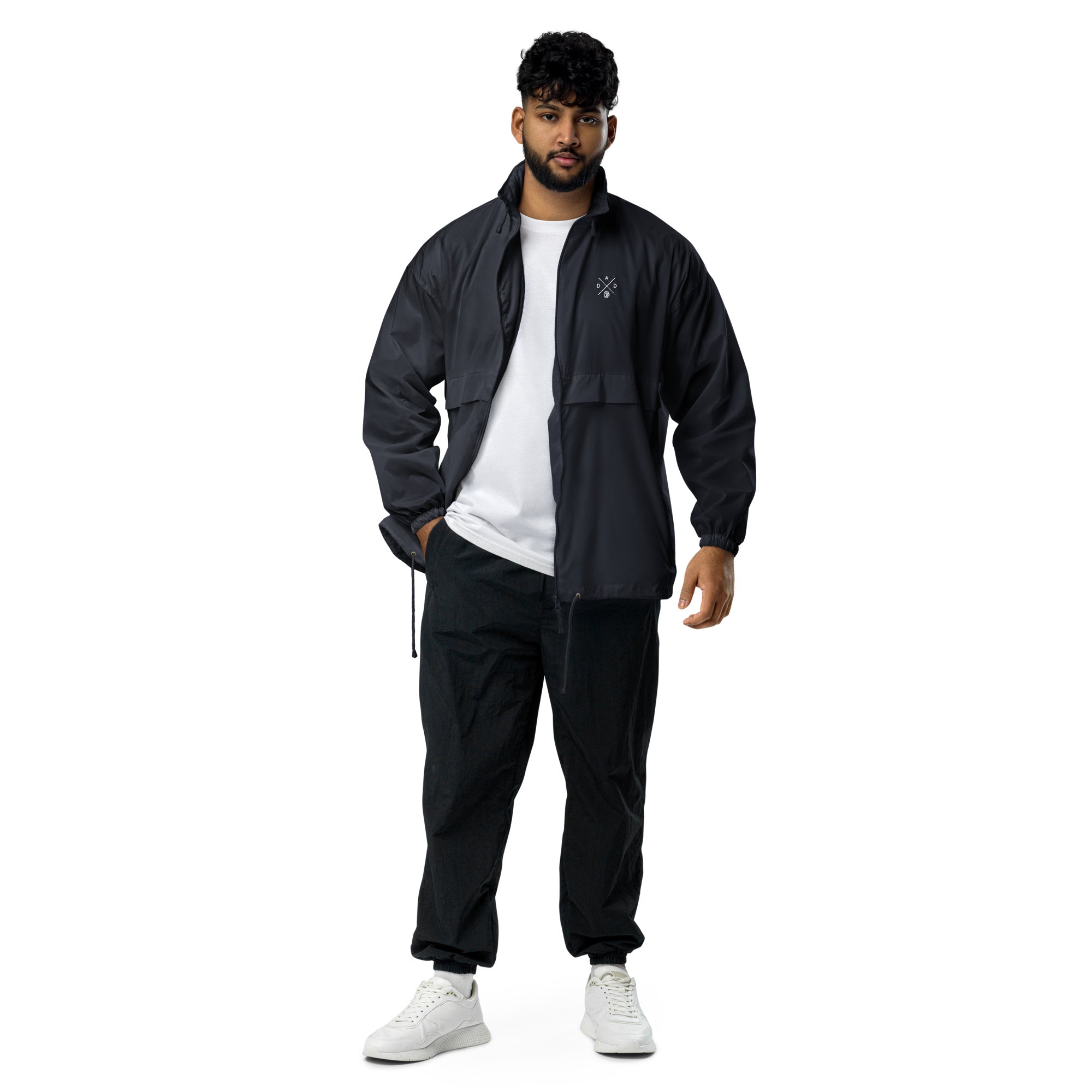 Veste K-way DAD bleu marine style rétro - vue de face