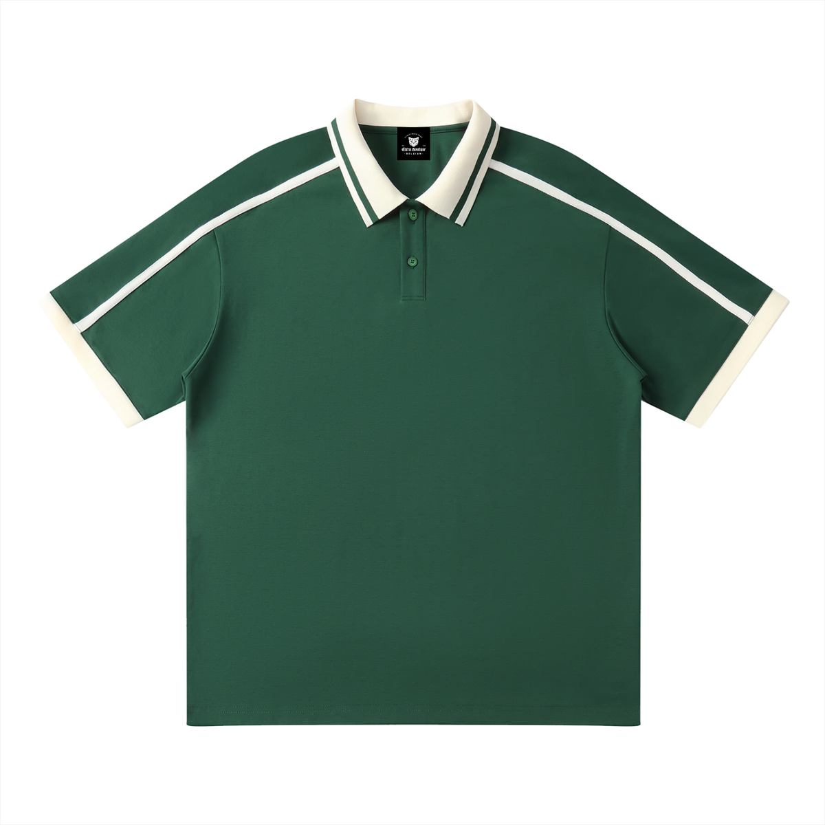 Polo Contrast Piping Noir Original — Streetwear Belge