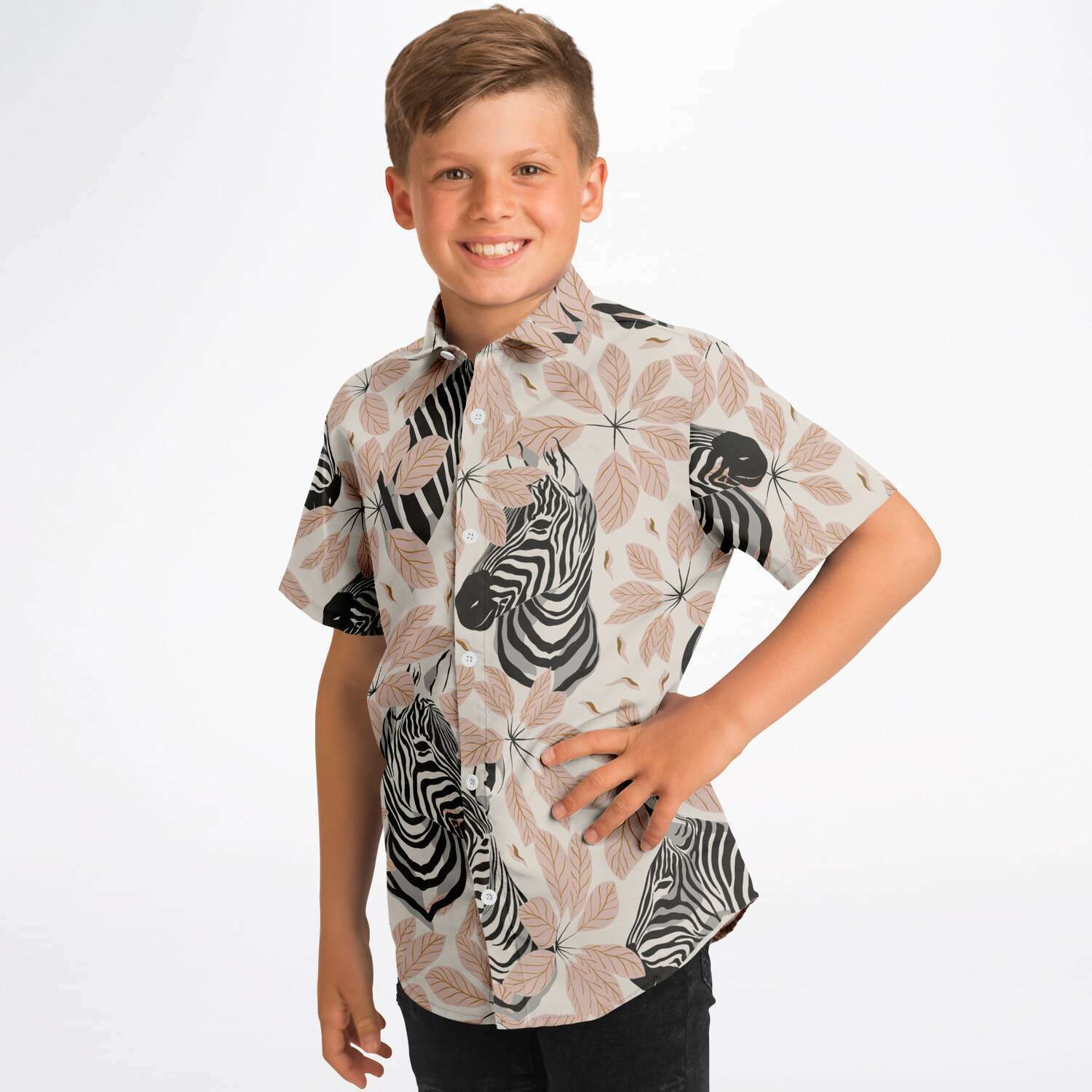 chemise garçon avec motifs d'animaux