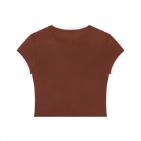 Packshot dos du t-shirt ringer original femme rouge / blanc