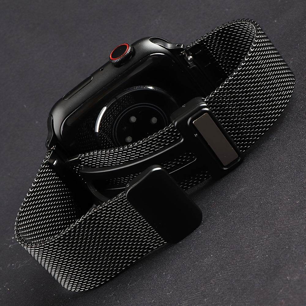 Bracelet Apple Watch milanais magnétique en acier, vue détaillée 3
