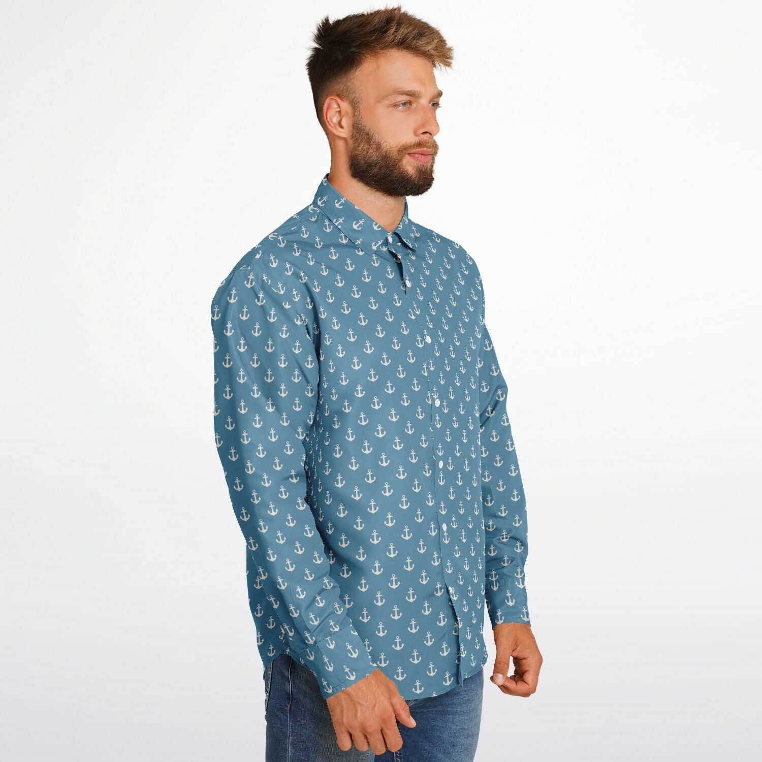 chemise guy bleue style marin