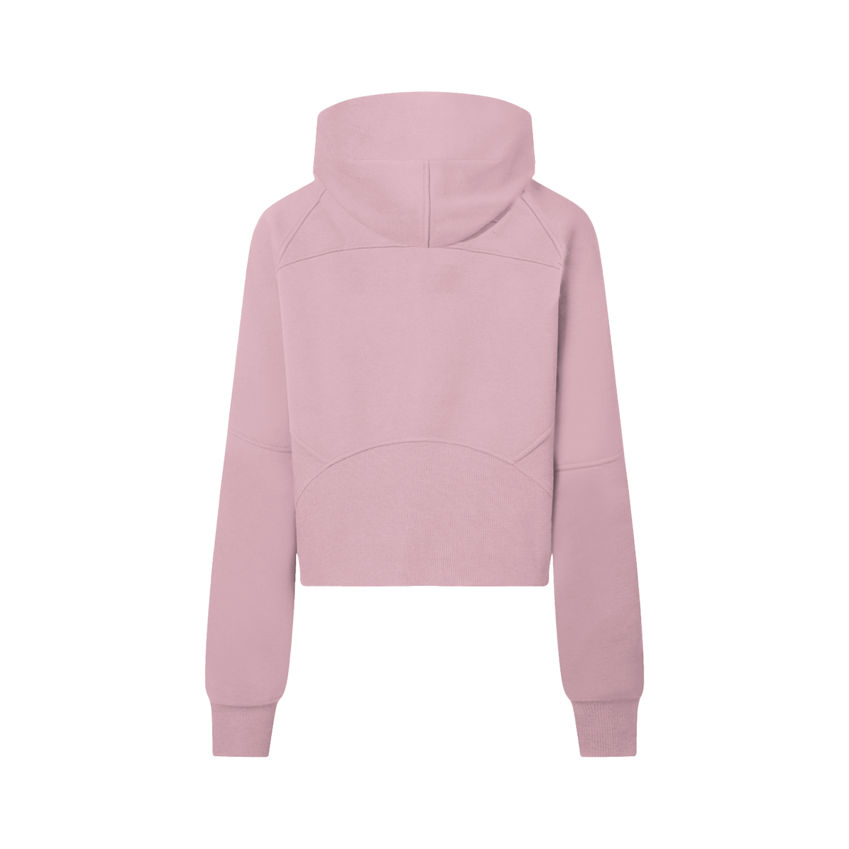 Dos du sweat demi-zip à capuche enfant fille mauve