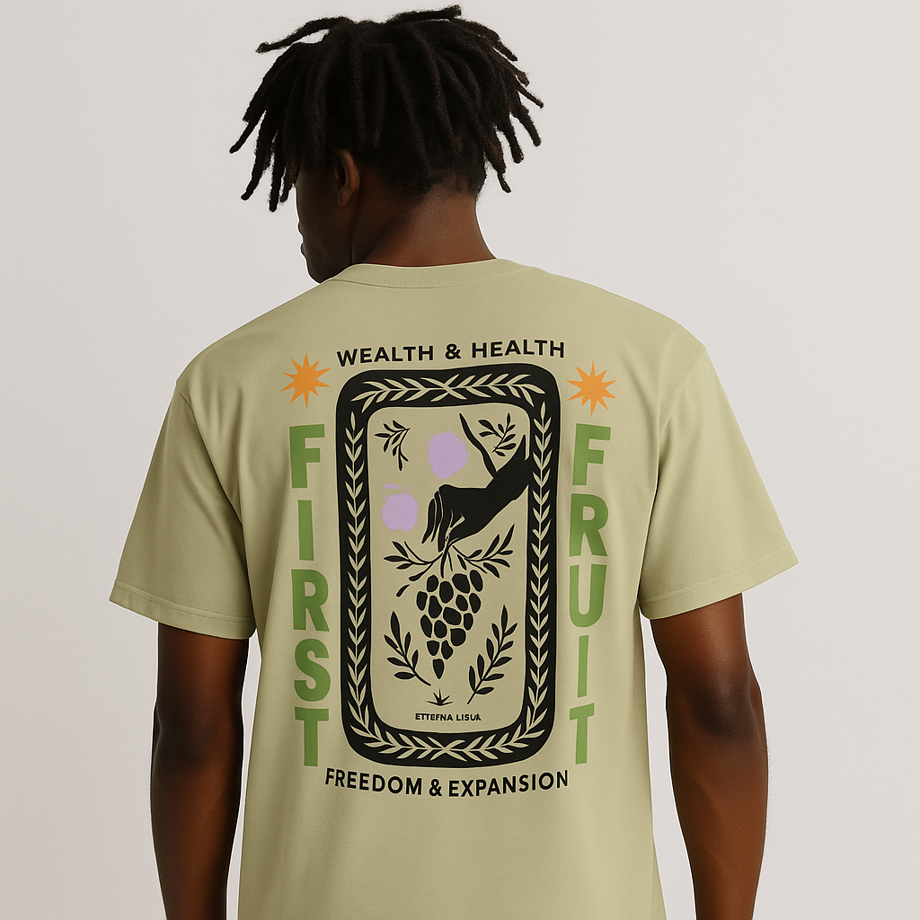 T-shirt oversize délavé - "WEALTH & HELTH"