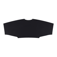 Packshot dos du t-shirt boxy original femme noir