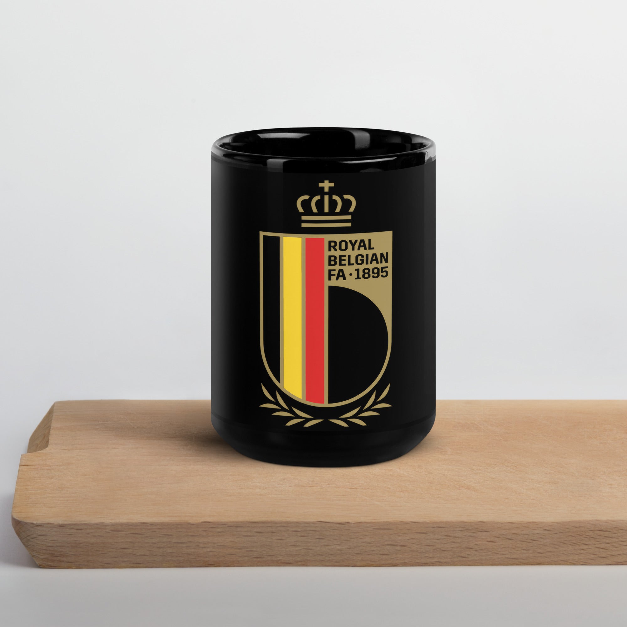 Mug brillant noir - BELGIUM FOOTBALL