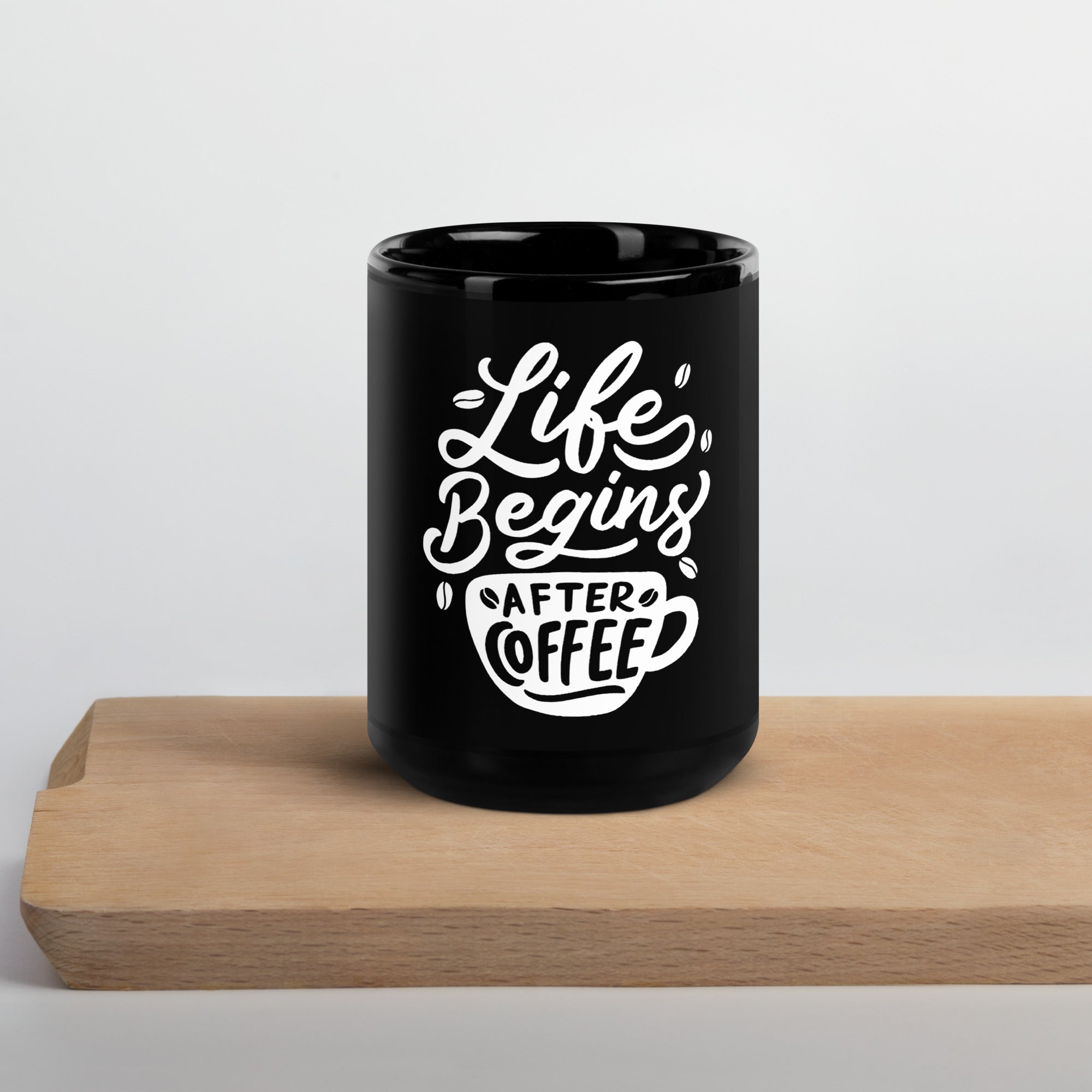Mug brillant noir - Fan de café