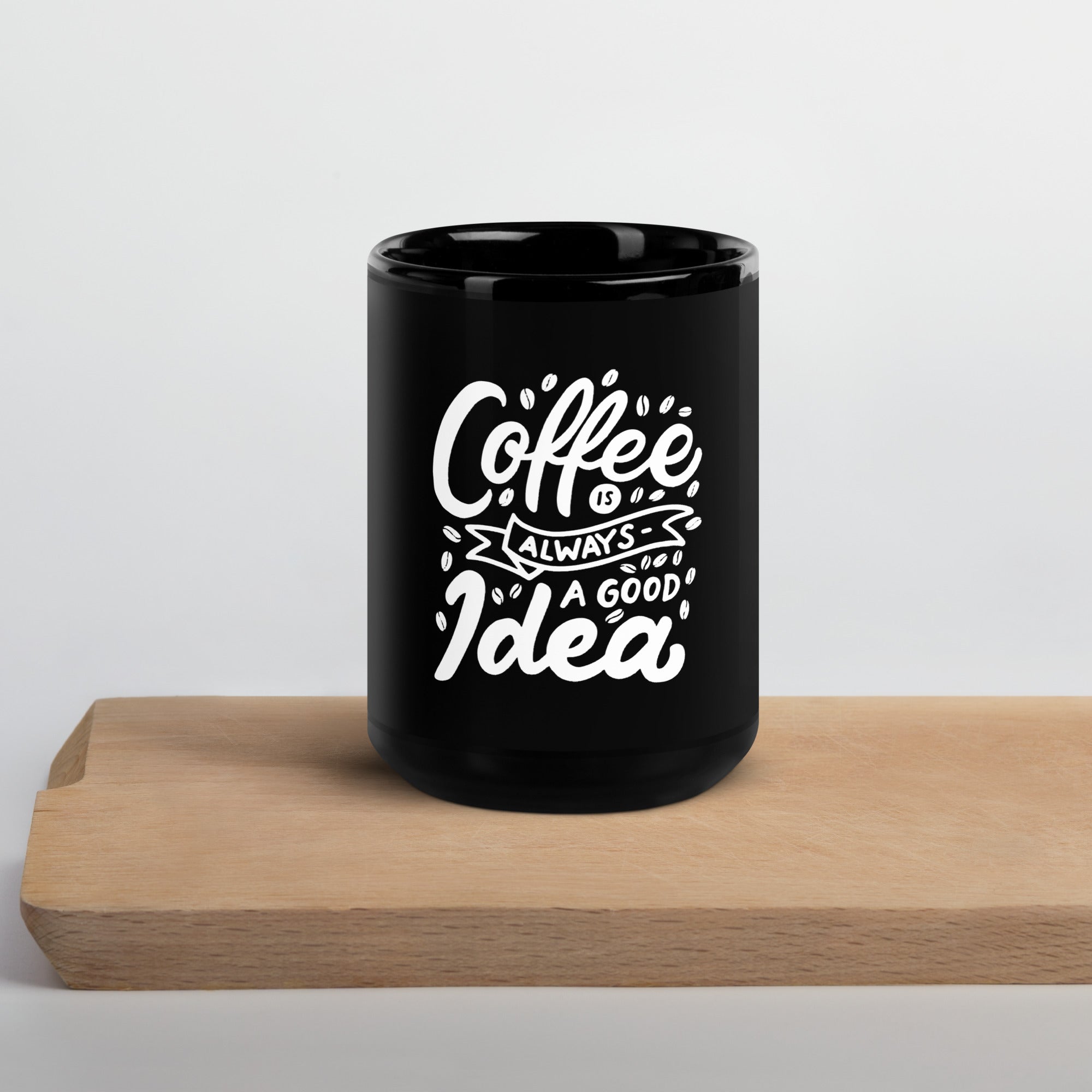Mug brillant noir - Fan de café