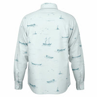 CHEMISE HOMME BLEU CIEL - MANCHES LONGUES à bateaux
