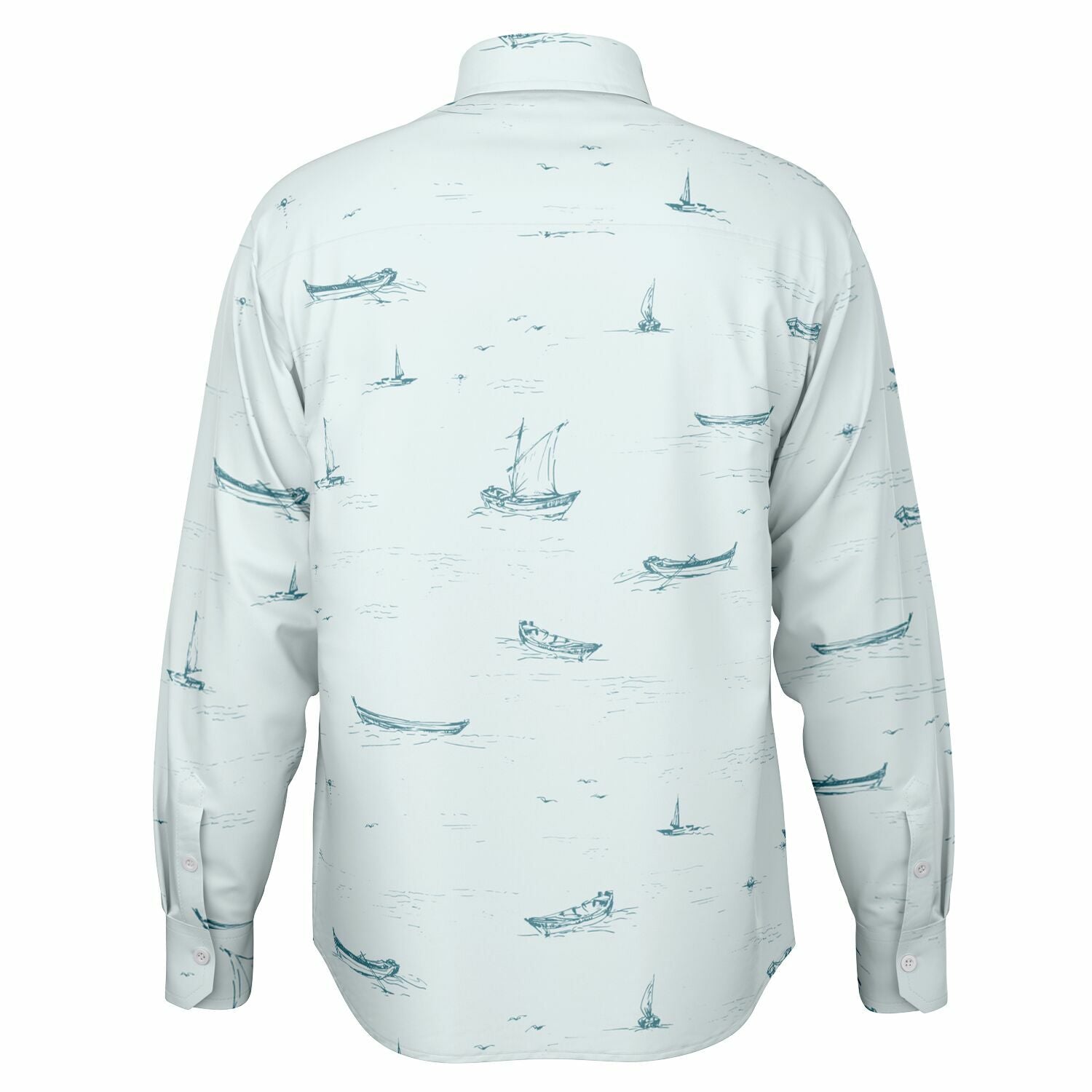 CHEMISE HOMME BLEU CIEL - MANCHES LONGUES à bateaux