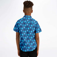 chemise estivale garçon bleu ciel