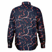 chemise élégante homme bleu marine motifs japonais