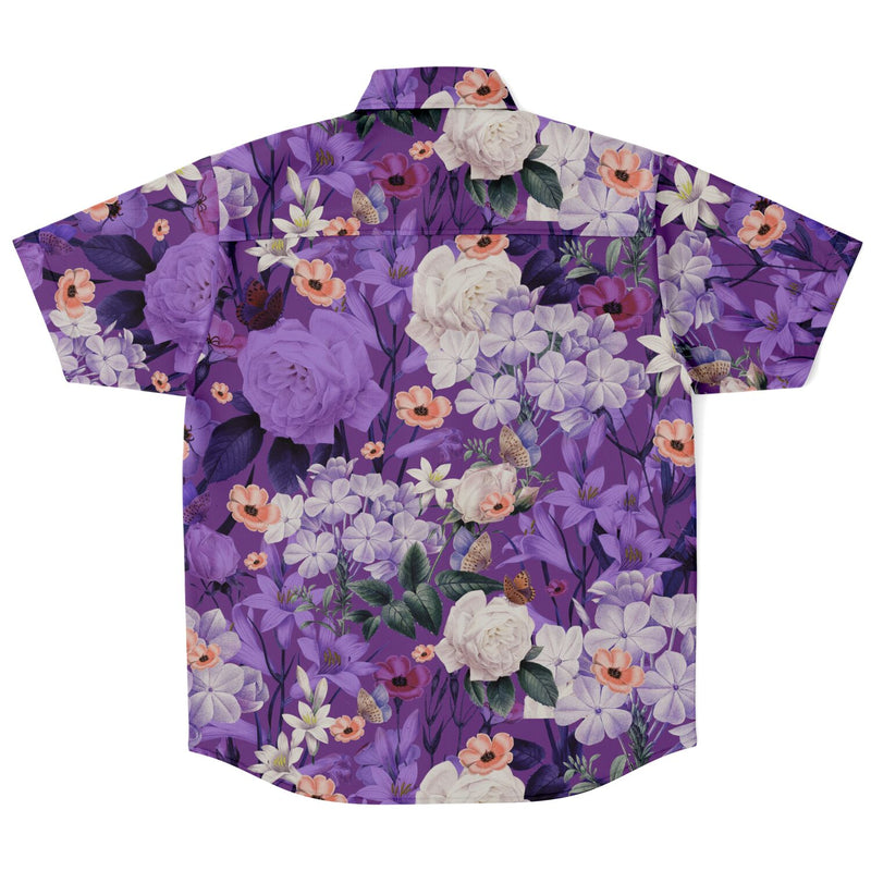 chemise à fleurs homme manches courtes