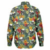 chemise homme têtes de morts fleurs