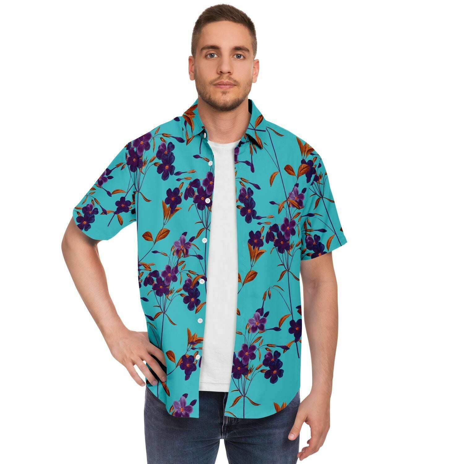 chemise à motifs floraux pour homme