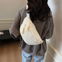 Sac banane moumoute beige effet fourrure – vue 4