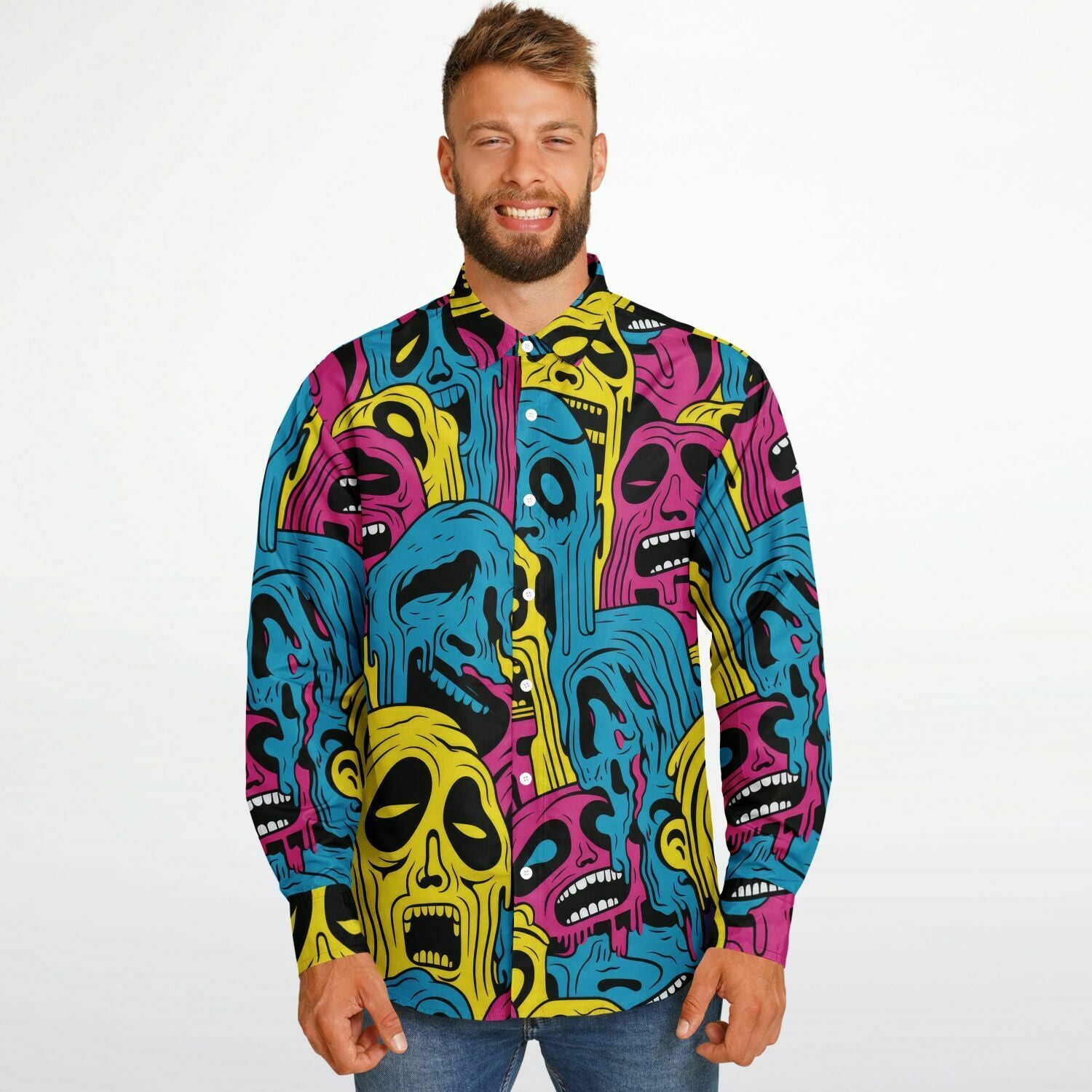 chemise homme tendance fluo manches longues