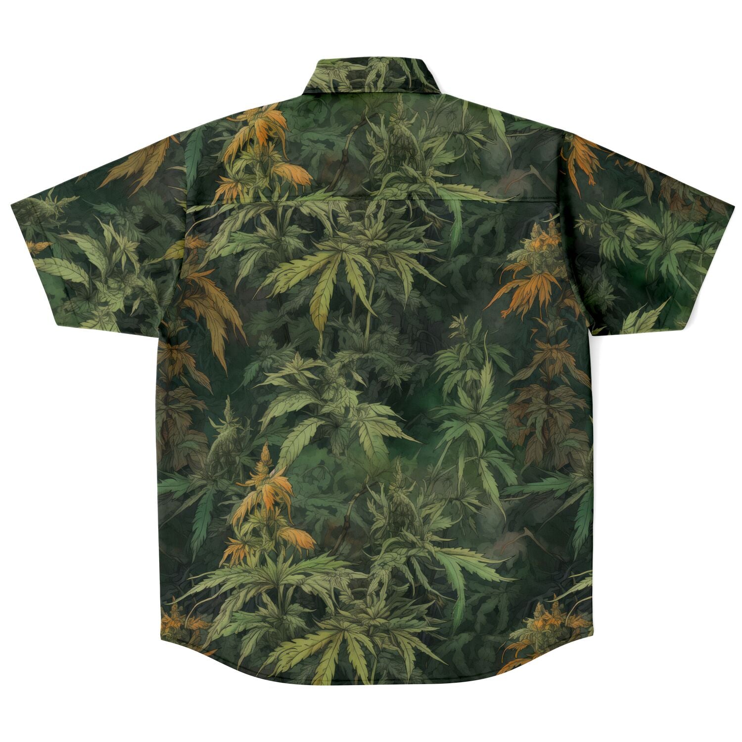 chemise courte homme motif cannabis