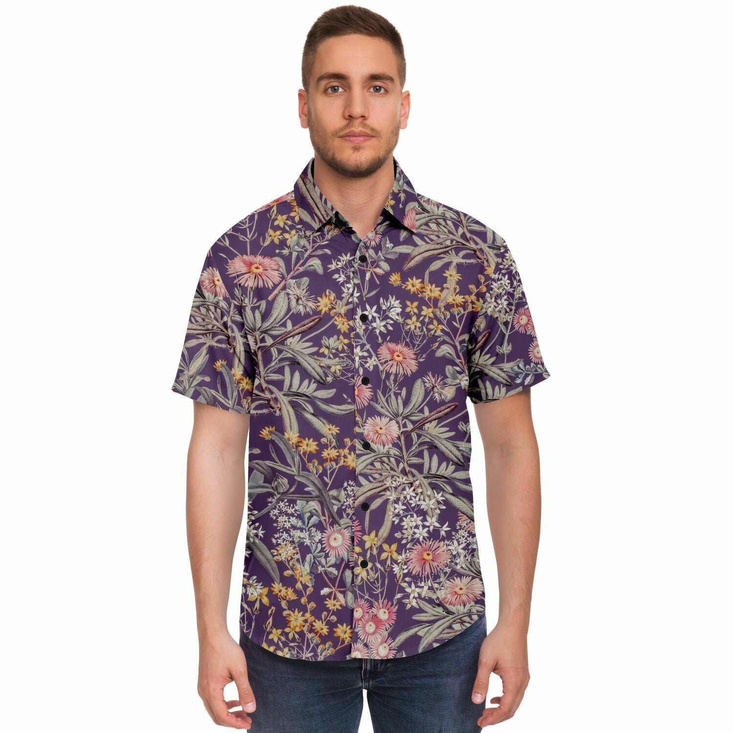 chemise homme à fleurs vivantes