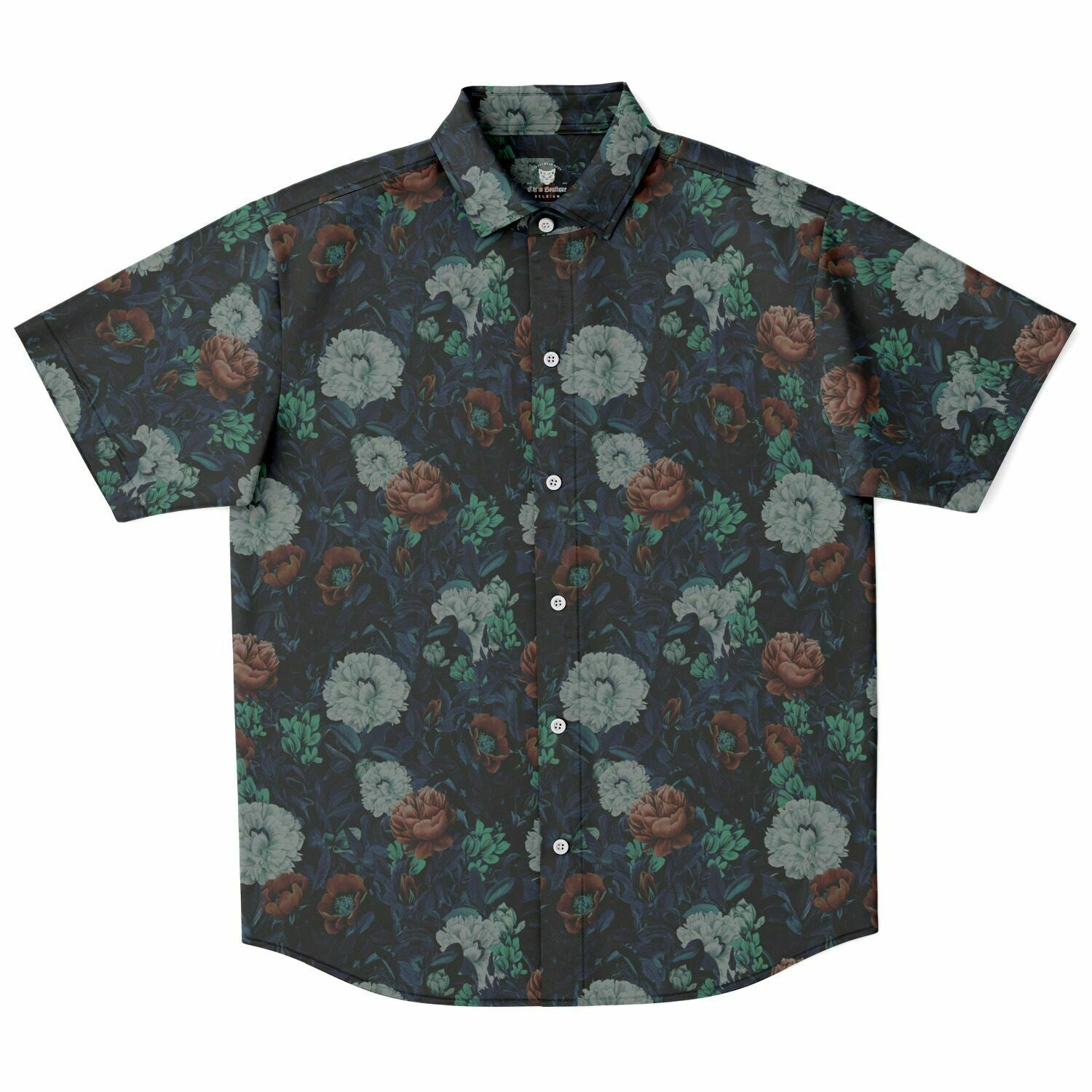 Chemise homme manches courtes - Fleurs Vintage