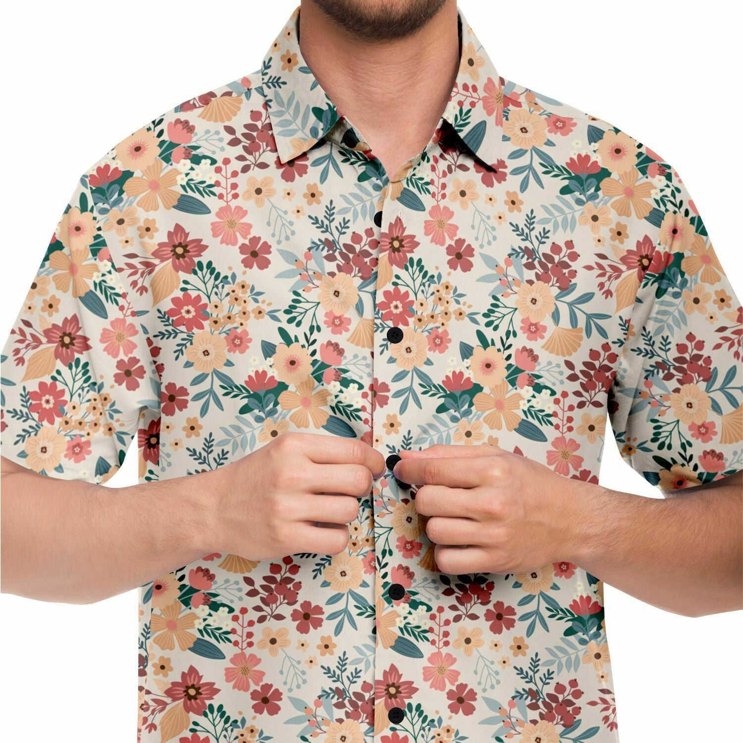 chemise homme estivale à fleurs