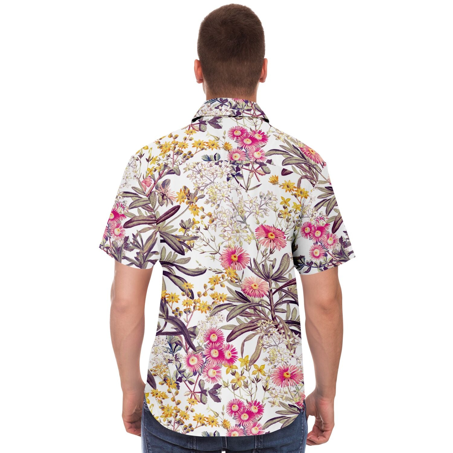 chemise à manches courtes motifs floraux