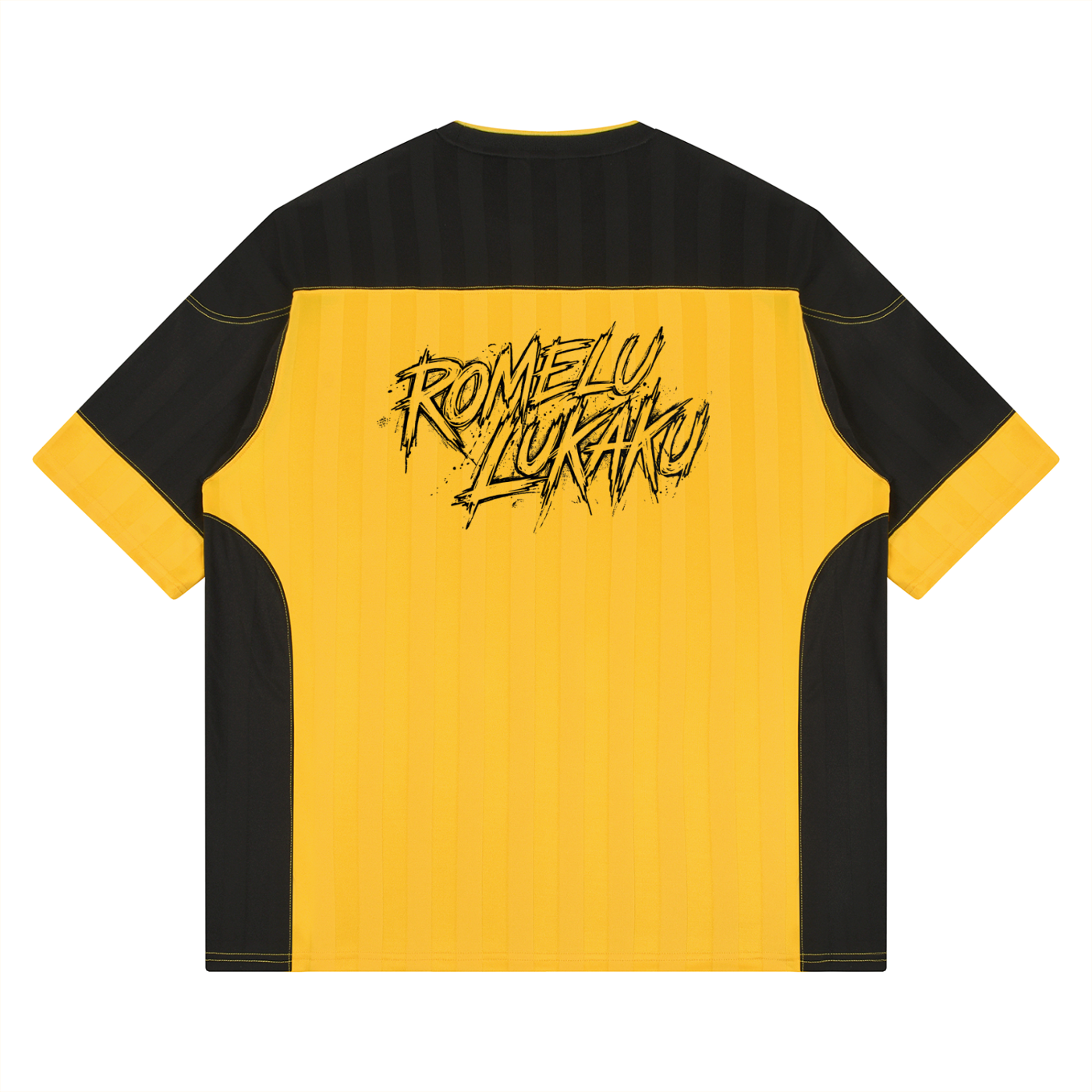 T-shirt raglan rayé jaune et noir unisexe détail manches oversize - CHT'M Boutique