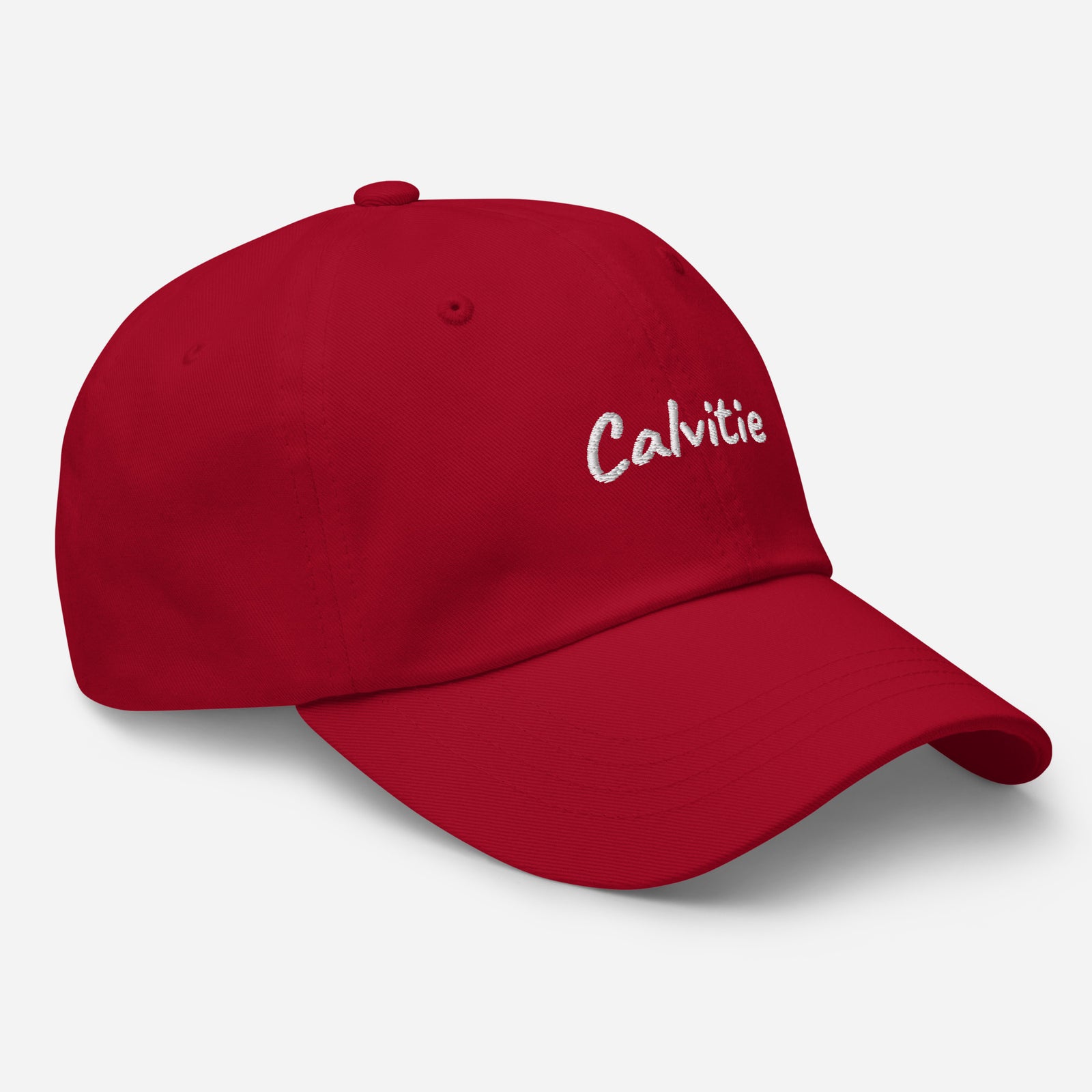 Casquette de baseball noire brodée "Calvitie"