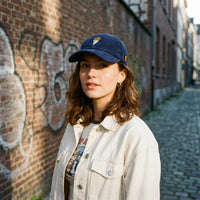 Casquette belge en velours côtelé frites - look streetwear femme