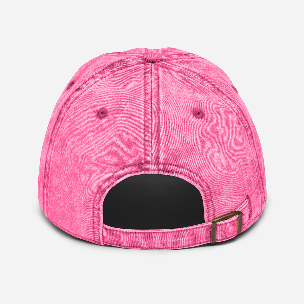 Casquette bronzette vintage rose délavée vue de dos, boucle à pression métal réglable