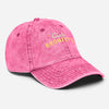 Casquette bronzette originale rose délavée vue trois quarts droit, visière courbée