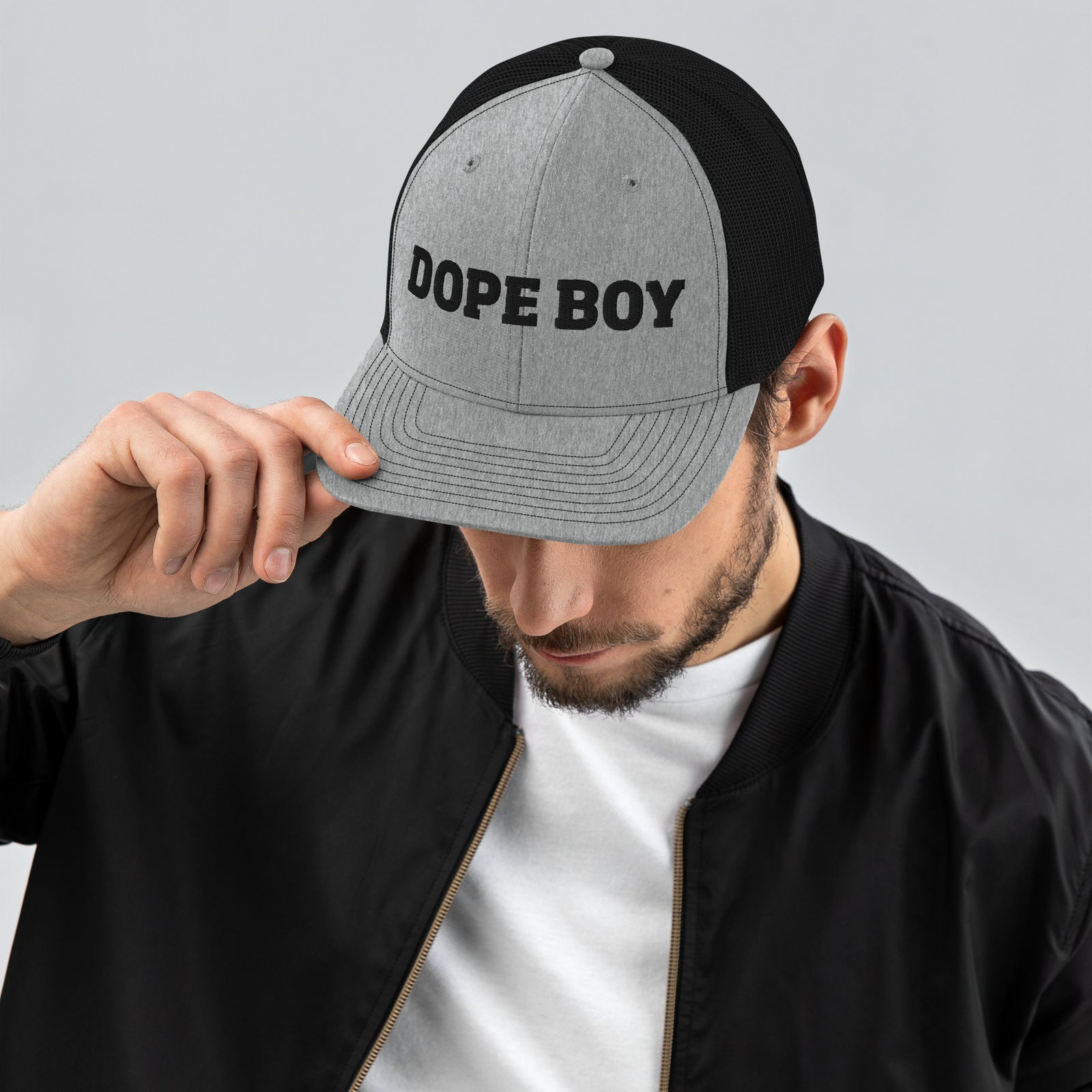 casquette gris noir dope boy 