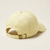 Dos de la casquette femme jaune pastel avec sa sangle réglable, tour de tête 50-60 cm