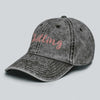 Casquette femme « Chilling » – Gris Délavé &amp; Broderie Rose