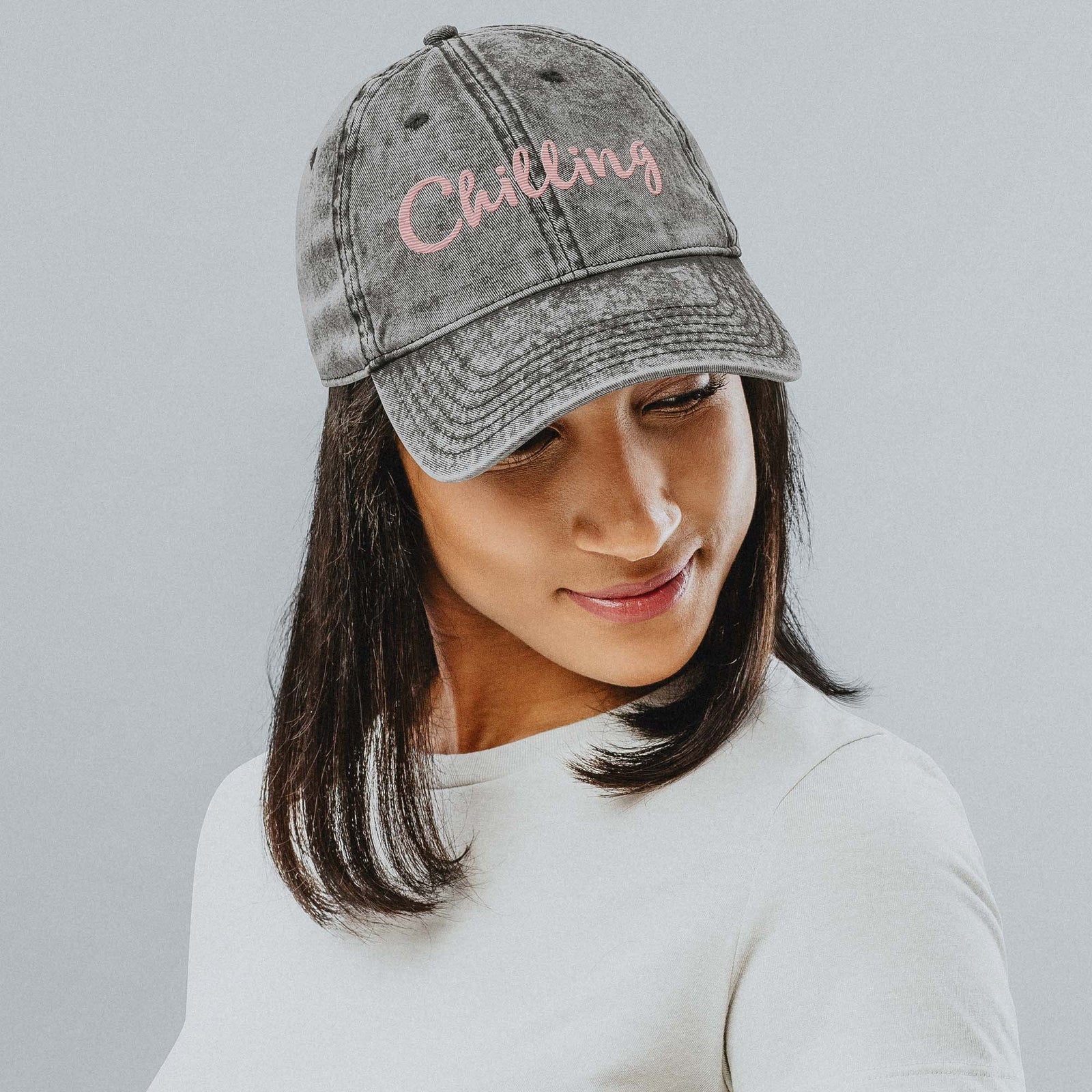 casquette gris délavé femme mode