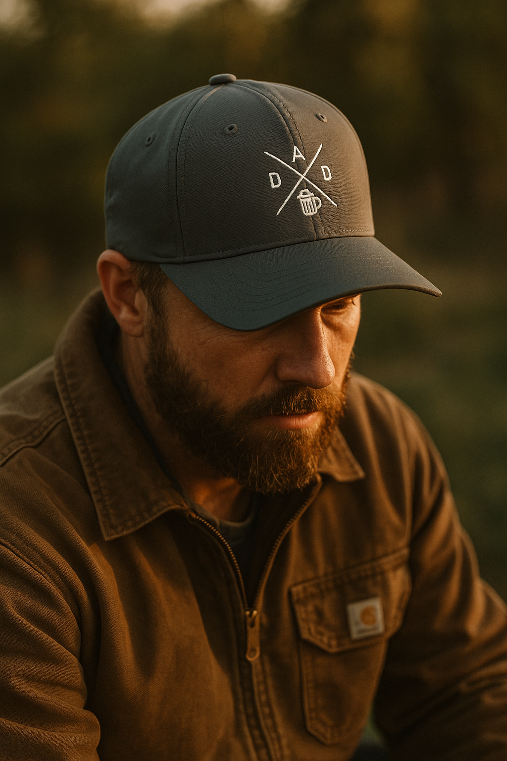 Casquette brodée FLEXFIT - "DAD" (Devant et derrière)