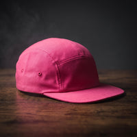 Casquette five panel rose fuchsia unie, visière plate