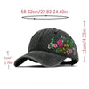 Casquette de baseball fleurs brodée – guide des tailles, réglable 58-62 cm