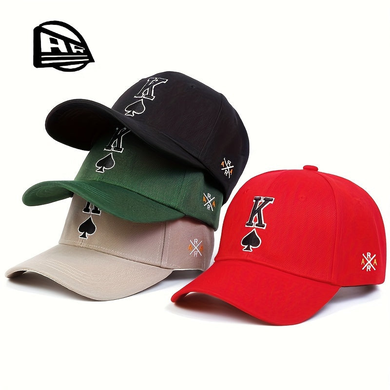 Casquette poker Roi de Pique CHT'M en 4 coloris : noir, rouge, kaki et vert foncé