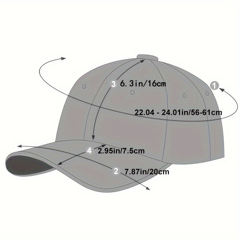Guide des tailles casquette ajustable Roi de Pique, tour de tête 56-61 cm