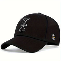 Casquette poker Roi de Pique noire brodée homme, visière incurvée, streetwear original CHT'M