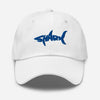 Casquette requin brodée blanche, vue de face officielle avec broderie SHARK