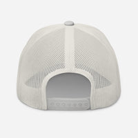 Casquette requin SHARK argentée vue de dos, filet respirant et sangle réglable