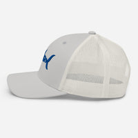 Casquette trucker requin SHARK argentée, profil gauche