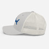 Casquette trucker requin SHARK argentée, profil gauche